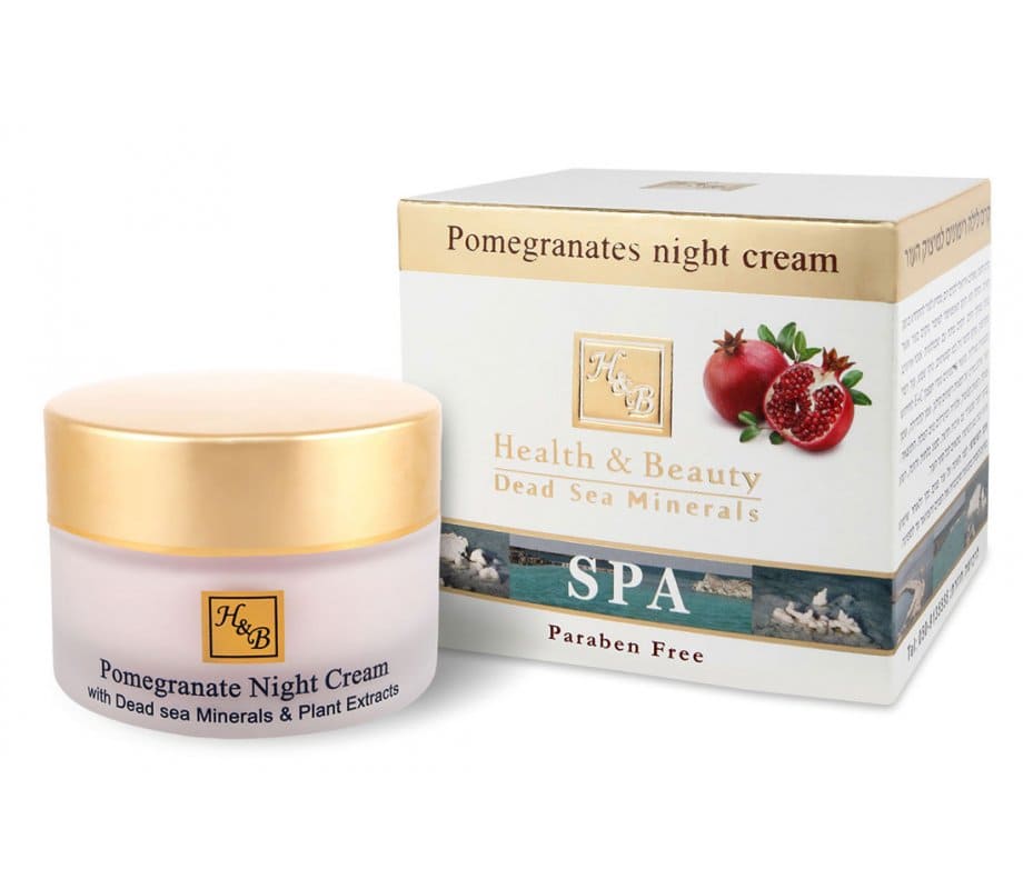 Anti-aging pomegranate night cream in elegant packaging a natural skincare solution for wrinkle reduction