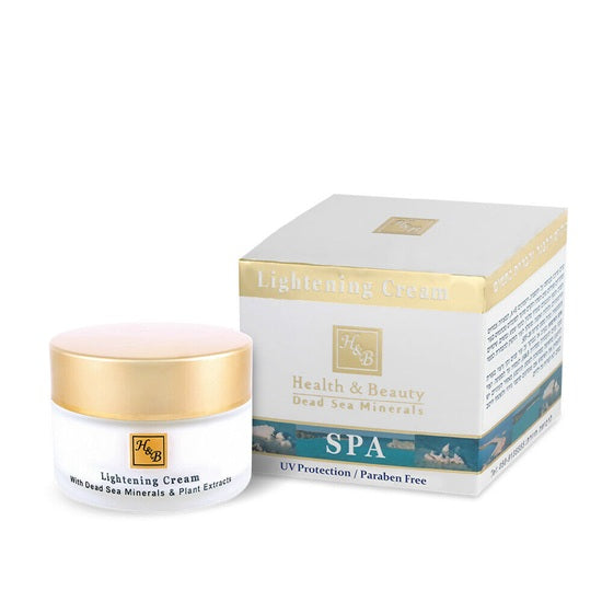 Dead Sea lightening face cream by H&B 50ml for pigmentation spots, freckles, and uneven skin tone.